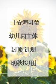 安海可慕幼儿园主体封顶 计划明秋投用