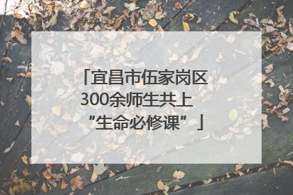 宜昌市伍家岗区300余师生共上“生命必修课”
