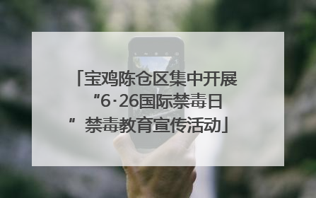 宝鸡陈仓区集中开展“6･26国际禁毒日”禁毒教育宣传活动