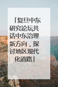 复旦中东研究论坛共话中东治理新方向，探讨地区现代化道路