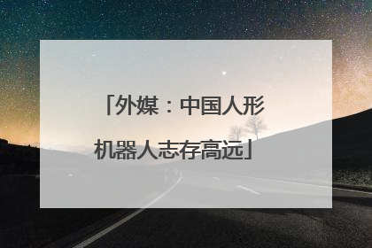 外媒：中国人形机器人志存高远