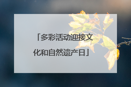 多彩活动迎接文化和自然遗产日