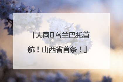 大同⇌乌兰巴托首航！山西省首条！