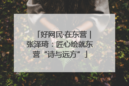 好网民·在东营｜张泽琦：匠心绘就东营“诗与远方”
