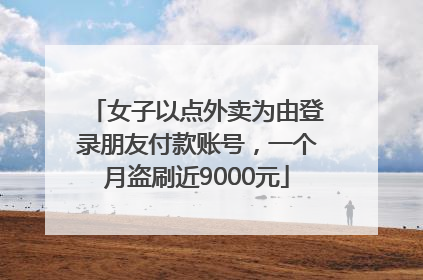 女子以点外卖为由登录朋友付款账号，一个月盗刷近9000元