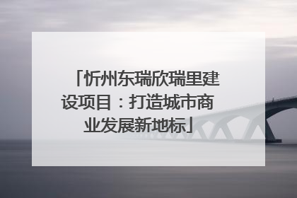 忻州东瑞欣瑞里建设项目：打造城市商业发展新地标