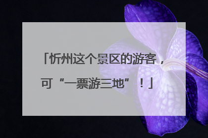 忻州这个景区的游客，可“一票游三地”！
