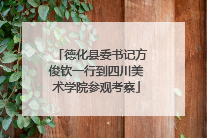 德化县委书记方俊钦一行到四川美术学院参观考察