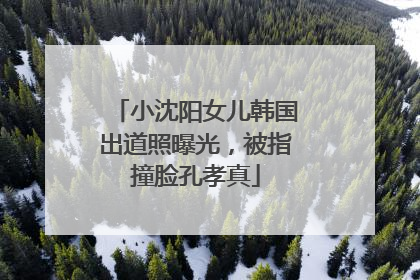 小沈阳女儿韩国出道照曝光，被指撞脸孔孝真