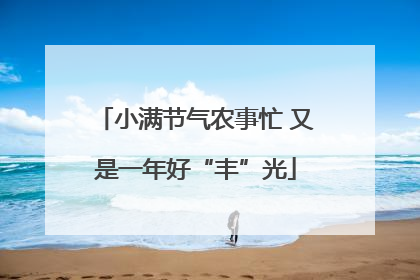 小满节气农事忙 又是一年好“丰”光