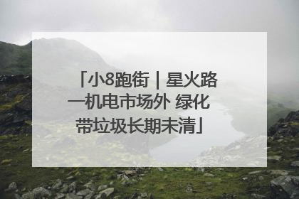 小8跑街｜星火路一机电市场外 绿化带垃圾长期未清