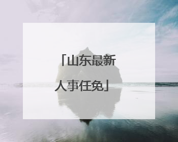 山东最新人事任免
