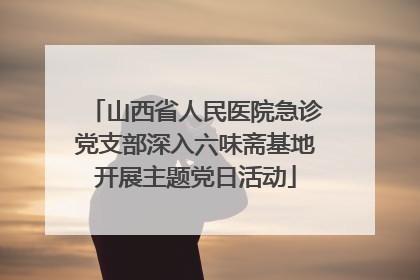 山西省人民医院急诊党支部深入六味斋基地开展主题党日活动