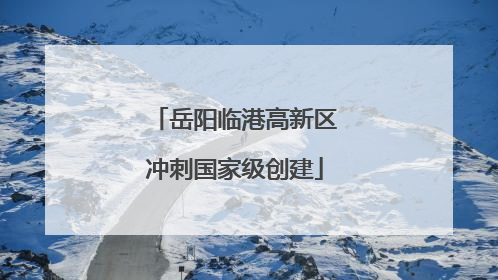 岳阳临港高新区冲刺国家级创建