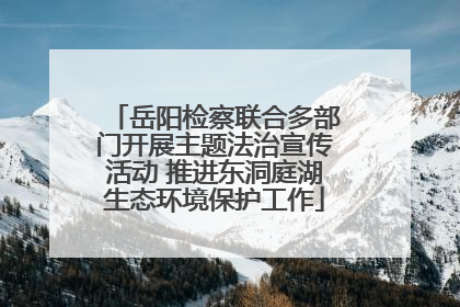 岳阳检察联合多部门开展主题法治宣传活动 推进东洞庭湖生态环境保护工作