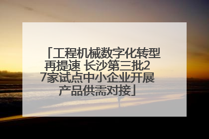 工程机械数字化转型再提速 长沙第三批27家试点中小企业开展产品供需对接