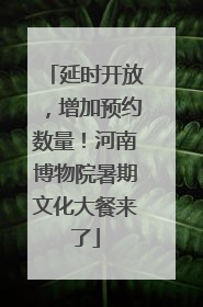 延时开放，增加预约数量！河南博物院暑期文化大餐来了