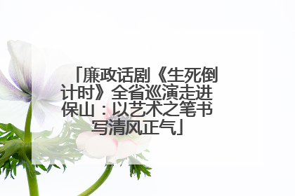 廉政话剧《生死倒计时》全省巡演走进保山：以艺术之笔书写清风正气
