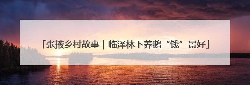 张掖乡村故事｜临泽林下养鹅“钱”景好