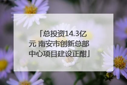 总投资14.3亿元 南安市创新总部中心项目建设正酣