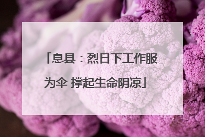 息县：烈日下工作服为伞 撑起生命阴凉