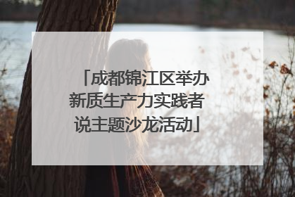 成都锦江区举办新质生产力实践者说主题沙龙活动