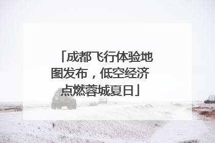 成都飞行体验地图发布，低空经济点燃蓉城夏日
