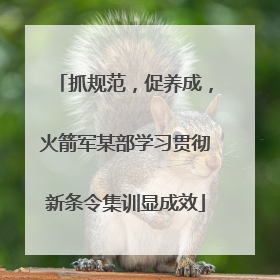 抓规范，促养成，火箭军某部学习贯彻新条令集训显成效