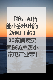 抢占AI智能小家电出海新风口 超100家跨境卖家探访慈溪小家电产业带