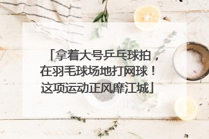 拿着大号乒乓球拍，在羽毛球场地打网球！这项运动正风靡江城
