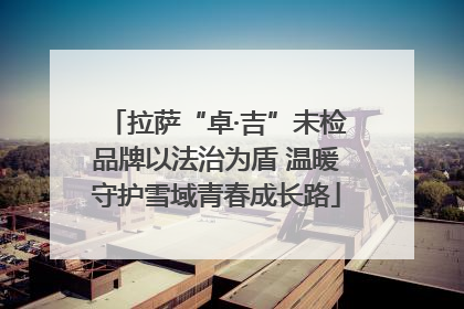 拉萨“卓·吉”未检品牌以法治为盾 温暖守护雪域青春成长路