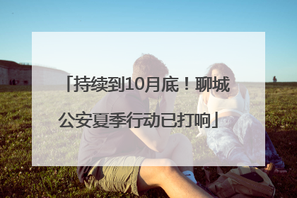 持续到10月底！聊城公安夏季行动已打响