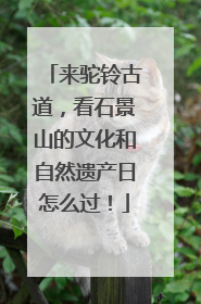 来驼铃古道，看石景山的文化和自然遗产日怎么过！