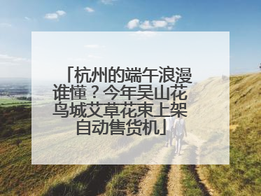 杭州的端午浪漫谁懂？今年吴山花鸟城艾草花束上架自动售货机