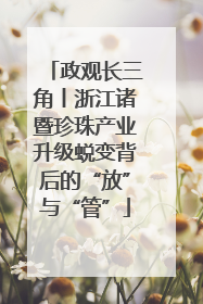 政观长三角丨浙江诸暨珍珠产业升级蜕变背后的“放”与“管”