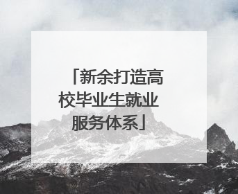 新余打造高校毕业生就业服务体系