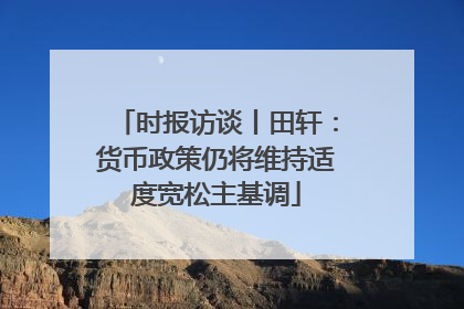 时报访谈丨田轩：货币政策仍将维持适度宽松主基调