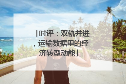 时评：双轨并进，运输数据里的经济转型动能