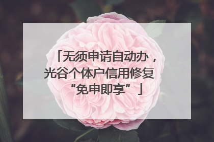 无须申请自动办，光谷个体户信用修复“免申即享”