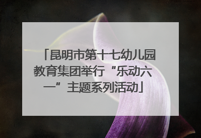 昆明市第十七幼儿园教育集团举行“乐动六一”主题系列活动