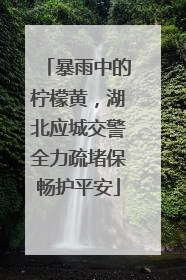 暴雨中的柠檬黄，湖北应城交警全力疏堵保畅护平安