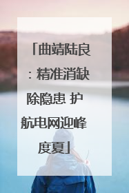 曲靖陆良：精准消缺除隐患 护航电网迎峰度夏