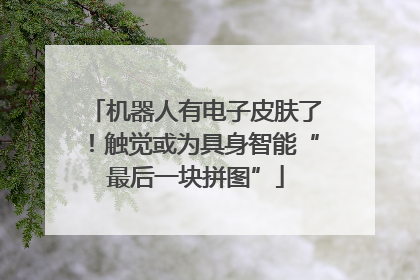 机器人有电子皮肤了！触觉或为具身智能“最后一块拼图”