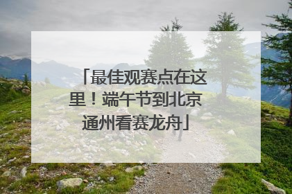 最佳观赛点在这里！端午节到北京通州看赛龙舟