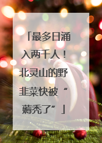 最多日涌入两千人！北灵山的野韭菜快被“薅秃了”