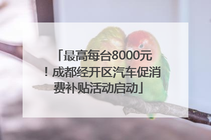 最高每台8000元！成都经开区汽车促消费补贴活动启动