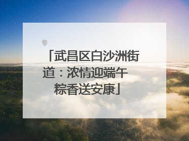 武昌区白沙洲街道：浓情迎端午 粽香送安康