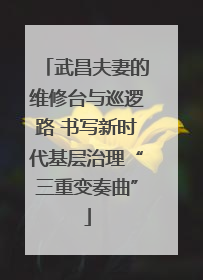 武昌夫妻的维修台与巡逻路 书写新时代基层治理“三重变奏曲”