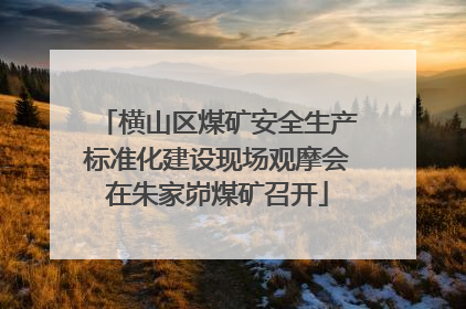 横山区煤矿安全生产标准化建设现场观摩会在朱家峁煤矿召开