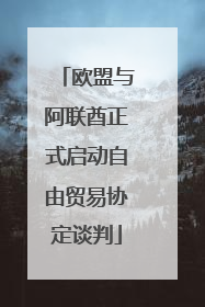 欧盟与阿联酋正式启动自由贸易协定谈判